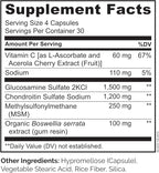 NATURELO Glucosamine Chondroitin MSM with Boswellia and Vitamin C - Supplement for Joint Comfort, Mobility, and Strength - 120 Capsules