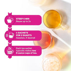 Pink Stork Organic PMS Tea for Hormone Balance, Mood Swings, Bloating, and Period Regularity - 8 Herbs - Vitex, Red Raspberry Leaf, Chamomile - Caffeine-Free - 15 Sachets, Hot or Iced