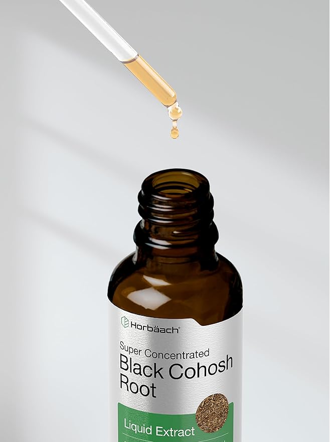 Horbäach Black Cohosh Root Tincture | 2 fl oz | Liquid Extract | Alcohol Free Herb Drops | Vegetarian | Non-GMO, Gluten Free Supplement