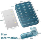Daviky Pill Organizer 3X a Day, Weekly Pill Box 7 Day, Travel Pill Case with Large Containers, Pill Case for Vitamins, Medication, Supplements and Fish Oils