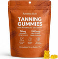 Savanna Skin Sunless Tanning Gummies for Natural Bronze Glow - with Beta Carotene, Vitamin C & E - Vegan & Sugar-Free Skin Hydration Supplement - 60 Count