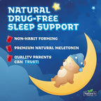 Nature's Choice Kids Sleep Gummies - 2mg Melatonin Per Serving - Children's Sleep Gummy, Non-Habit Forming, Works with Natural Sleep Cycle, Calm & Drug-Free, Tasty Natural Berry Flavor, 120 Gummies
