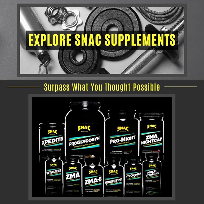 SNAC ZMA-5 Mineral Supplement - Supports Muscle Function, Restful Sleep, Immune Health and Relaxation with Zinc, Vitamin B6, Magnesium and 5-HTP for Sleep, Anxiety, Calmness - 90 Veggie Capsules