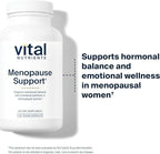 Vital Nutrients Menopause Support - Vegan Supplement for Women - Herbal Complex with Black Cohosh and Vitex Tree Berry for Hormone Balance Support* - Gluten, Dairy, Soy Free - 120 Capsules