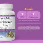 Stress-Relax Melatonin 5 mg by Natural Factors, Natural Sleep Aid, Resets the Sleep-Wake Cycle, 90 chewable tablets (90 servings), Peppermint Flavor
