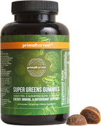 Primal Harvest Super Greens Gummies, Superfood Blend with Adaptogenic Mushrooms Vitamins & Nutrient-Rich Minerals & Antioxidants for Energy & Immune Support 1 Pack 60 Count,