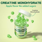 NSF Certified Creatine Gummy 5g - Creatine Monohydrate Gummies for Men & Women, Creatine Monohydrate for Muscle Strength, Muscle Builder, Energy Boost, Pre-Workout Supplement(120 Count)-Apple