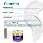 Resveratrol Wrinkle Cream, Skin Barrier Repair Face Moisturizer, Instant Soothing & Repairs Stratum Corneum Barrier, Enhances Moisture Retention, Reduces Sensitivity, Moisturizing and Hydrating Cream