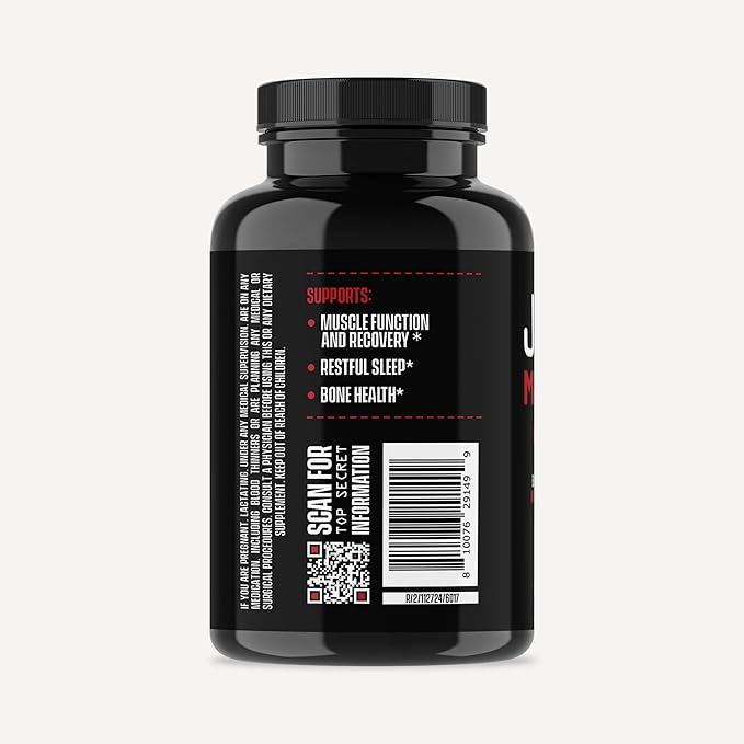 Jocko Fuel Magnesium Complex Supplement - Magnesium Glycinate, Citrate, & Taurate Capsules Dietary Supplement for Muscle Recovery & Relaxation, Heart, Nerve, Bone Support, & Sleep 30-Day Supply