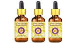 Deve Herbes Pure Lemon Essential Oil (Citrus limonum) with Glass Dropper Steam Distilled (Pack of Three) 100ml X 3 (10 oz)