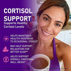 Cortisol Gummies for Women & Men with Ashwagandha, Magnesium, L-Theanine and Multivitamin, Vegan Chewable Gummies for Daily Lifestyle Balance, Convenient Adult Supplement, 60 Count