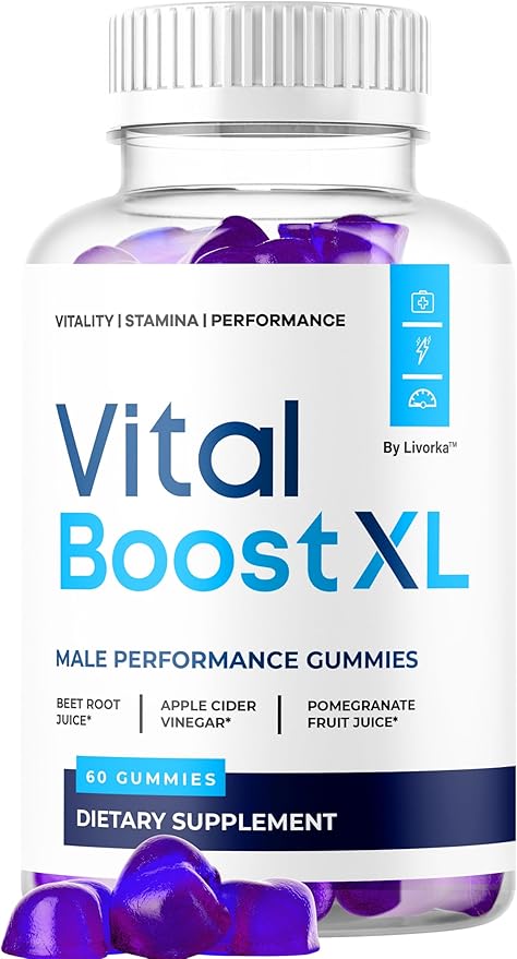 LIVORKA Vital Boost XL Gummies - Official VitalBoost XL Gummys for Men Premium Natural Ingredients - Maximum Strength, Advanced Formula Support for Overall Health & Wellness, 60 Gummies for 1 Month