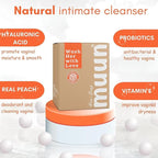 Muun Peach Yoni Soap Bar - Pack 3 Peach Ph Balance Probiotics & Natural Ingredients - Gentle Cleansing Formula Eliminates Odor Vaginal Health - Feminine Wash