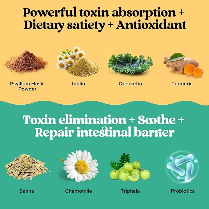 12g Fiber Gummies & Colon Gentle Cleanse - 180 Soft Chews 0 Sugar Fiber Gummies for Adults, 50 B Probiotics, Psyllium Husk & Senna - Colon Detox Cleanse for Gut Health, Regularity & Bloating Relief