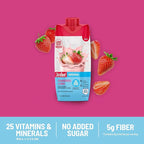 SlimFast Meal Replacement Shake, Original Strawberries & Crème, No Added Sugar, Meal Replacement Shakes, 10g Ready to Drink Protein, 5g Fiber, 25 Vitamins and Minerals, 11 Fl. Oz, 12 Count