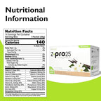 R-Kane Nutritionals Z-Pro Vanilla Protein Drink Mix - High Protein, Low Calorie Low Fat Shake and Pudding Mix - Meal Replacement, On-the-Go Packets - Breakfast Boost - 25g Protein - 14 Packets