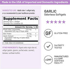 NatureWise Odorless Garlic Pills - with Royal Bee Jelly & Pollen - Herbal Supplement for Heart Health + Immune System + Antioxidants - Gluten Free, Non-GMO - 60 Softgels [2-Month Supply]