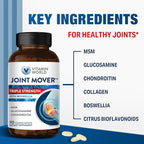 Vitamin World Triple Strength Joint Mover, Glucosamine Chondroitin with MSM Joint Support Supplement, Collagen & Boswellia Serrata Extract, Support Joint Strength, Comfort & Flexibility, 90 Caplets
