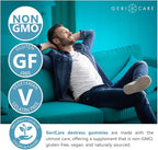 GeriCare DeStress Gummies with GABA, L-Theanine & Lemon Balm, Berry Flavor, 42 Count, Supports Relaxation & Mental Clarity, Non-GMO, Gluten-Free, Vegan (2 Pack)