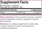 Bronson Ultra Biotin 10,000 Mcg Hair Skin and Nails Supplement, Non-GMO, 360 Vegetarian Capsule