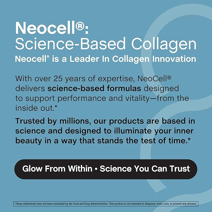 NeoCell Creatine Monohydrate Powder | 30 Servings | with Multi Collagen Peptides | Unflavored | for Women and Men