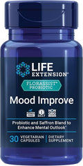 Life Extension FLORASSIST® Probiotic Mood Improve, probiotic and Saffron Blend enhances Mood and Mental Outlook, Non-GMO, Gluten-Free, 1 Daily, Vegetarian, 30 Capsules