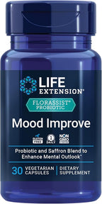 Life Extension FLORASSIST® Probiotic Mood Improve, probiotic and Saffron Blend enhances Mood and Mental Outlook, Non-GMO, Gluten-Free, 1 Daily, Vegetarian, 30 Capsules