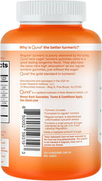 Qunol Zero Sugar Turmeric Gummies, Gummy with 500mg Turmeric Curcumin, Joint Support Supplement, Ultra High Absorption Turmeric Curcumin, Vegetarian, Gluten Free, 90 Count
