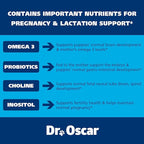 Dog Prenatal Vitamins. The Only 2in1 Prenatal & Postnatal Vitamins for Dogs with Folic Acid, Omega 3, Probiotics, Choline & Inositol, Key for Mother & Puppies, 90 Tablets