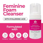 ZENZSUAL Feminine Foam Cleanser with Hyaluronic Acid & Organic Cranberry Extract – pH Balanced Feminine Wash for Sensitive Skin, Fragrance-Free Vaginal Cleanser, Hypoallergenic Intimate Care, 3.4 oz