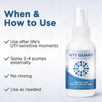 UTI Guard - UTI Prevention Spray - External, No Rinse - Gentle & Discreet - 3.4 fl oz