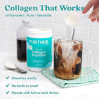 Further Food Unflavored Collagen Peptides Powder - 100% Grass-Fed, Hydrolyzed Type 1 & 3, 20g of Collagen per Serving, Supports Skin, Hair, Nails & Joints, 21.16 Oz