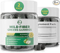 M inch Fiber Gummies for Adults Women Men Sugar Free - Fiber Supplement Support Digestive, Gut & No Bloating* - 7g High Fiber per Serving, Daily & Soluble, 2 Pack, Apple Flavor, Vegan, Non GMO