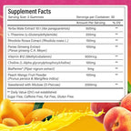 60 Yerba Mate Gummies - Formulated with L-Theanine, Rhodiola Rosea, Ginseng, Choline, B12 – Peach Mango Flavor – Vegan, Gluten-Free, Non-GMO
