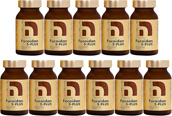 Fucoidan 3-Plus Brown Seaweed Immunity Supplement with Three Types of High Purity Fucoidan Organic Mekabu Fucus Mozuku Agaricus Capsule Type Made in Japan (11)
