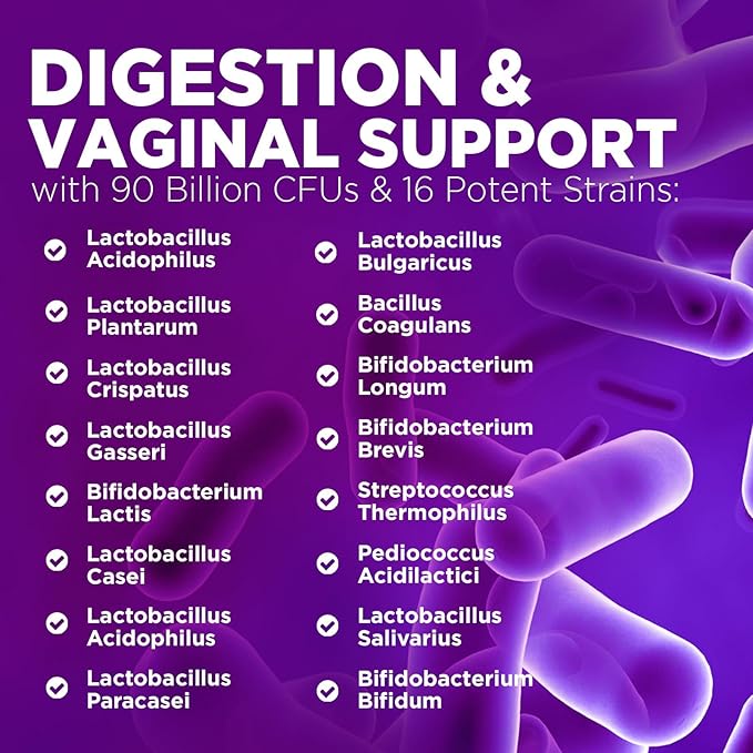 Probiotics for Women - Probiotic Blend 90 Billion CFU Per Serving - Women's Probiotic for Targeted Vaginal & Digestive Health Support - 16 Strains, Cranberry, Prebiotics - Bottled USA - 120 Capsules