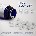 NAD+ Supplement with Nicotinamide Riboside, Trans Resveratrol & Quercetin – NAD Plus Complex for Energy, Brain & Mitochondrial Support – Antioxidant and Longevity Formula for Women & Men – 60 capsules