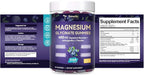 Magnesium Glycinate Gummies 400mg - Magnesium Complex Gummy with Malate, Taurate & Citrate - Supports Sleep, Relaxation, Brain & Muscle - 60 Count Blueberry Flavor (Sugar Free & Vegan)