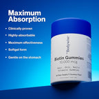 Be Bodywise Biotin 10000mcg Gummies | Hair Nail and Skin Vitamins | Biotin for Hair Growth for Women | Refined Sugar Free | 60 Day Pack (1 Gummy/Day) | Max Absorption