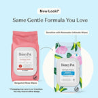 The Honey Pot Company - Feminine Wipes - Daily PH Balancing, Fragrance & Sulfate Free Wipes for Intimate Parts, Body, or Face - Hygiene Products - Sensitive w/Rosewater - 30 ct