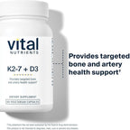 Vital Nutrients Vitamin D3 + K2-2000 IU - Vitamin D3 K2 Supplement - Vitamin D Complex for Healthy Calcium Levels, Muscle & Bone Health - Gluten, Dairy, Soy Free - 60 Capsules