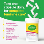 Culturelle 4-in-1 Probiotics for Women, Daily Probiotic & Prebiotic Supplement to Support Vaginal Health, Digestive Health, Immune Health, Occasional Diarrhea, Gas & Bloating Relief, Non-GMO, 30 Count
