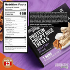 Protein Crispy Rice Treats, 15g Protein, 3g-7g Net Carbs, Low Carb, Fluffy, Soft, Chewy, Gluten Free, High Fiber, Keto-Friendly, No Aftertaste (Salted Toffee Crunch, 3 Pack)