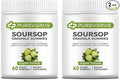 Soursop Graviola Gummies, Pureverve Max Strength Soursop Leaves Extract with Sea Moss & Zinc for Cell Support & Regeneration, Immunity, Liver and Antioxidant, Sugar/Gluten Free, Vegan - 120 CT, 2 Pack
