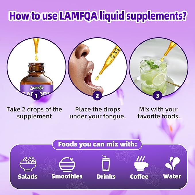 Saffron Extract for Anxiety Relief & Calm Mood Support | 88.5mg Saffron Supplement Drops for Mood, Focus, Eye Support for Mood, Energy & Cognitive Support - 2 fl oz - 2 Pack