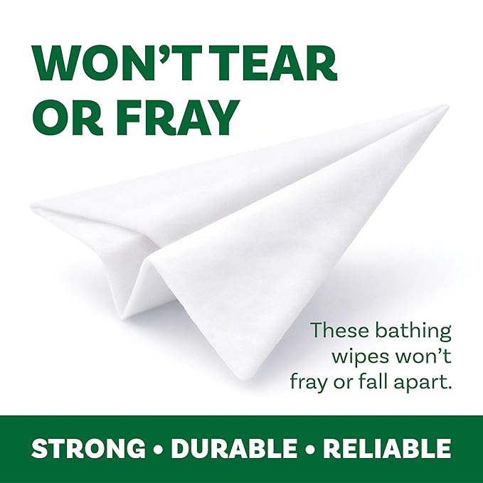 Extra Large Bath Wipes for Adults Bathing No Rinse - 40 Disposable Body Cleansing Wipes for Men, Women & Elderly - Great for Gym, Camping, Post Surgery - Shower Wipes - Cucumber Lime