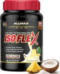 ALLMAX ISOFLEX Pure Whey Isolate Protein Powder - Gluten Free, Low Lactose, Sugar-Free - High-Protein, Clean, Keto-Friendly, Pre Post Workout Supplement for Women and Men | Pineapple Coconut, 2lb