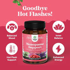 Natures Craft Complete Herbal Menopause Supplement for Women - Female Hormone Balance Capsules for Night Sweats Hot Flashes & Mood Swings with Dong Quai, Chaste Berry & Black Cohosh Root - 120 Count