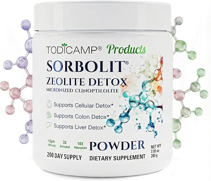 Zeolite Detox for Adults Sorbolit - Zeolite Powder Binder Detox Cleanse - Zeolite Clinoptilolite for Deep Full Body Detox, Gut Cleanse, Cellular and Liver Detox (Powder)