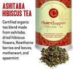 Dr. Cowan’s Garden Organic Ashitaba Hibiscus Tea, 20 Tea Bags - Supports Healthy Heart and Blood Pressure, Calming Caffeine-Free Herbal Blend for Health and Well-Being, Ashitaba Herbs Grown in the USA